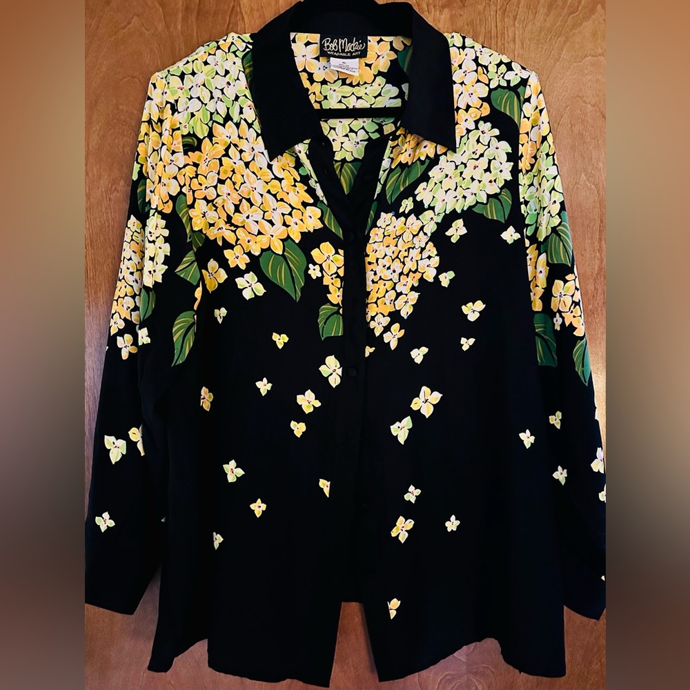 100% Silk XL Blouse in Excellent Condition